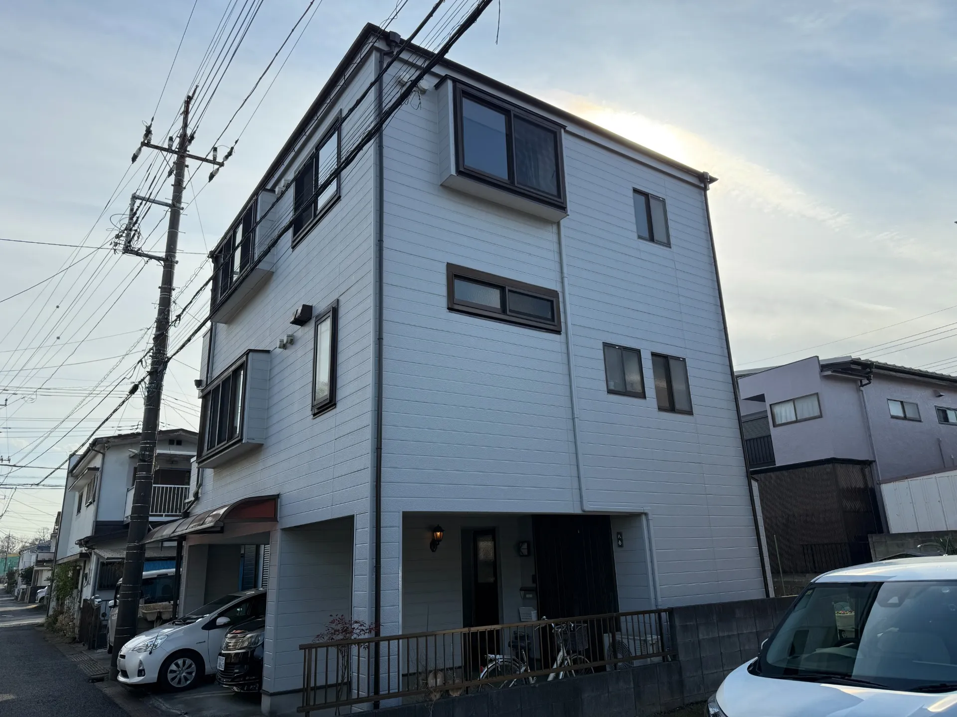 狭山市　外壁塗装　屋根カバー工事