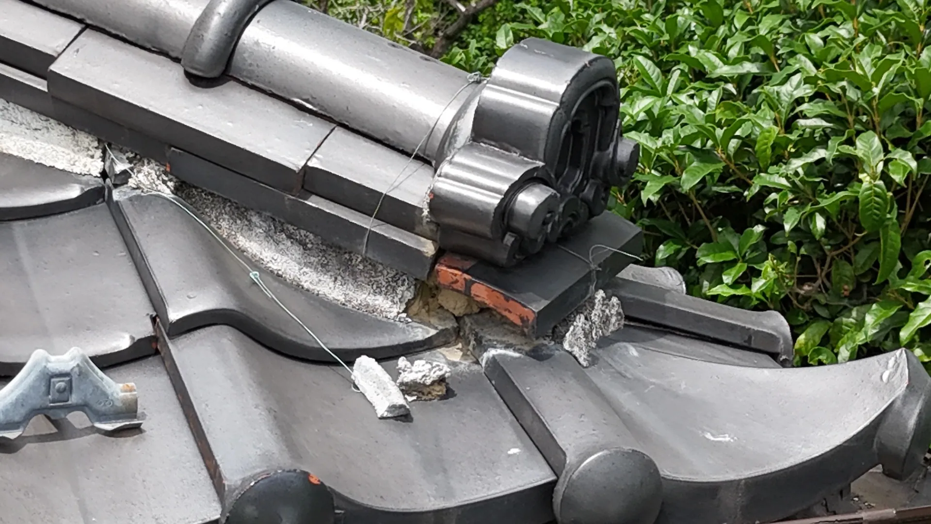 川島町　屋根漆喰　現地調査