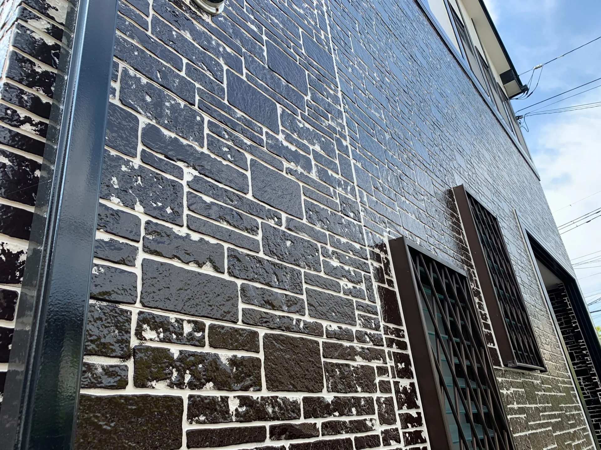 目地工法でタイル調に